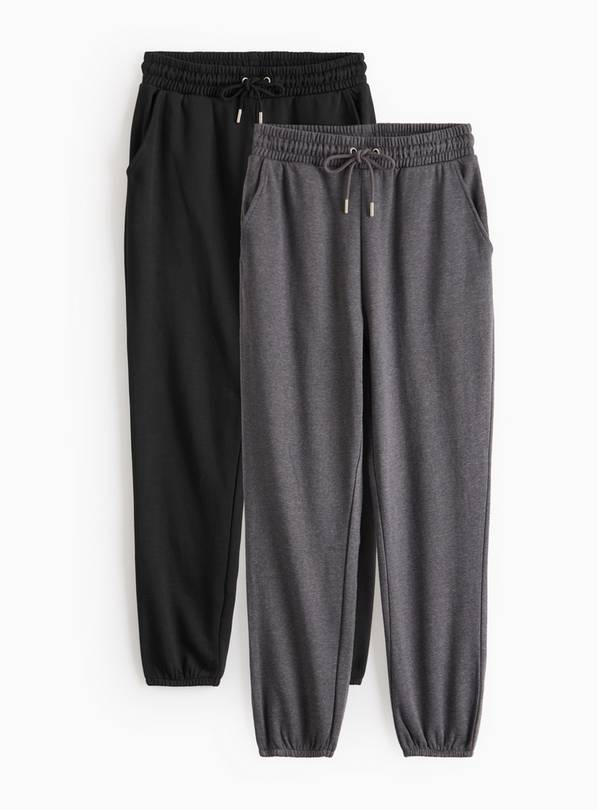 Black & Charcoal Grey Joggers 2 Pack  XL